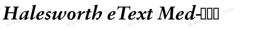 Halesworth eText Med字体转换